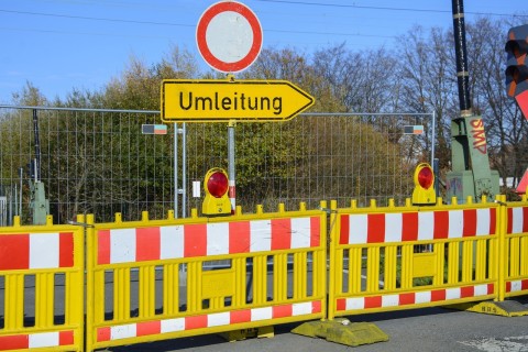 B 4, Breitengüßbach: Erneuerung der Brücke über die Bahnlinie (22.03.2024 PM 18)