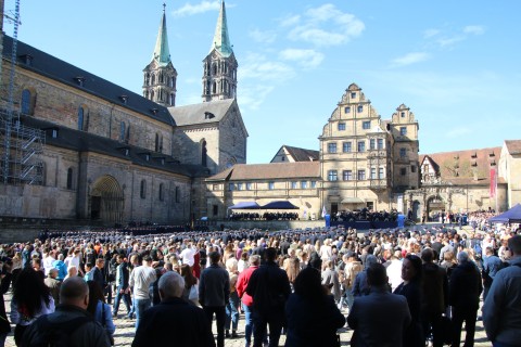 Vereidung der Bundespolizei auf dem Domplatz in Bamberg