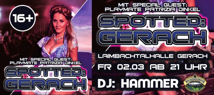 Spotted: Gerach mit DJ Hammer & Playmate Patrizia Dinkel (16+)