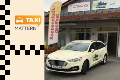 Neues 100% Bamberg Taxi unterwegs
